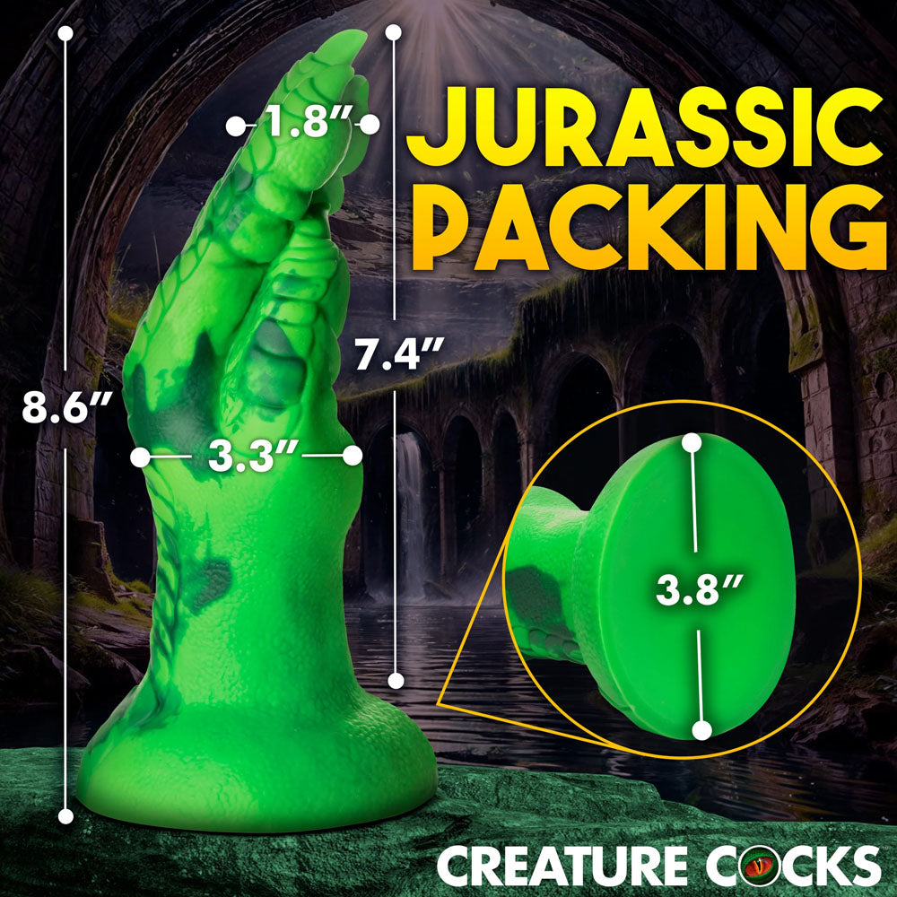 Creature Cocks Raptor Claw Fisting Silicone Dildo - Green 21.8 cm Claw Fantasy Dildo-AH469-GREEN