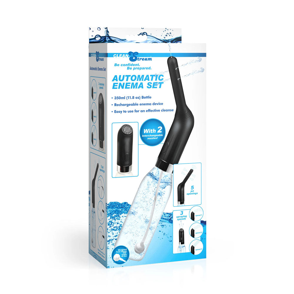 CleanStream Automatic Enema Set - USB Rechargeable Douche - 350 ml Capacity-AH513