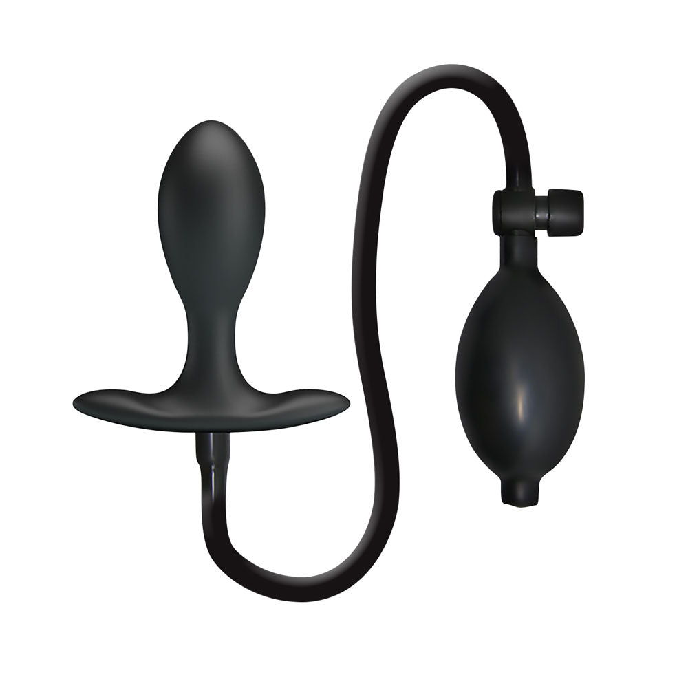 Party Up KEVIN Inflatable Butt Plug - Black 9.1 cm Inflatable Butt Plug-BI-040096Q-PU
