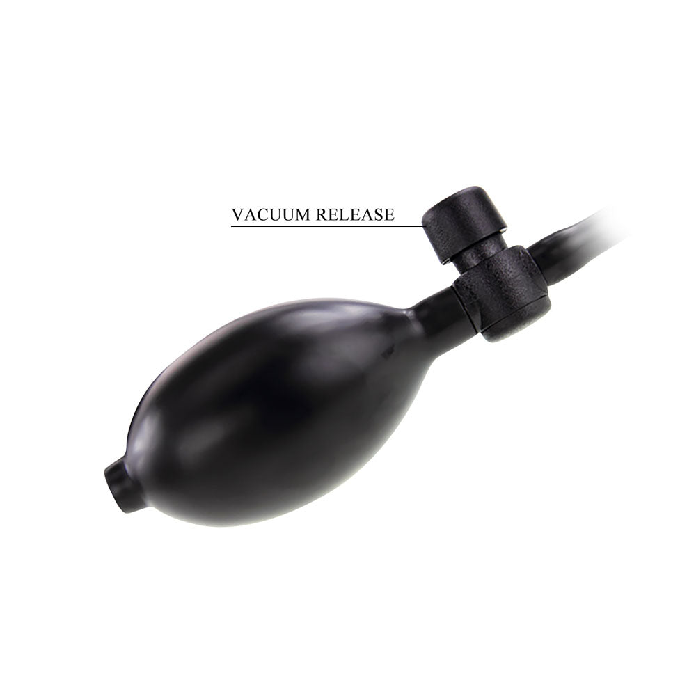 Party Up KEVIN Inflatable Butt Plug - Black 9.1 cm Inflatable Butt Plug-BI-040096Q-PU