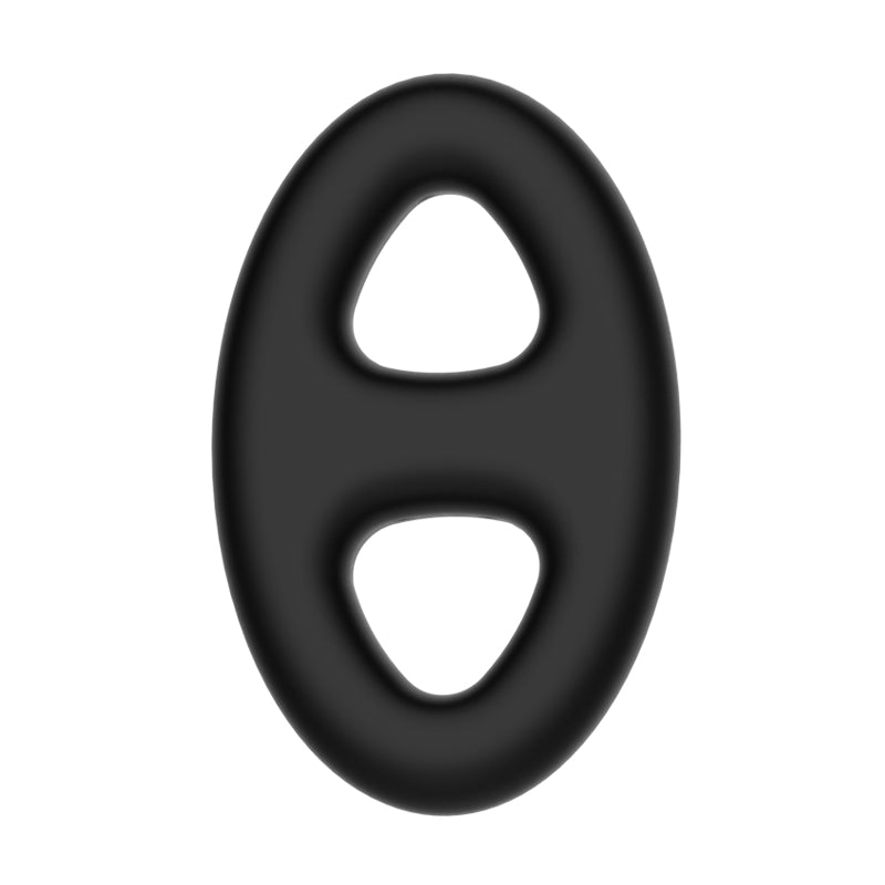 CRAZY BULL Oval Cock & Ball Ring - Black Cock & Ball Ring-BI-210184