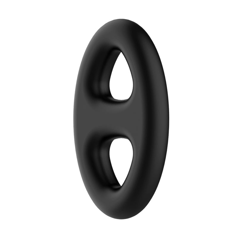 CRAZY BULL Oval Cock & Ball Ring - Black Cock & Ball Ring-BI-210184