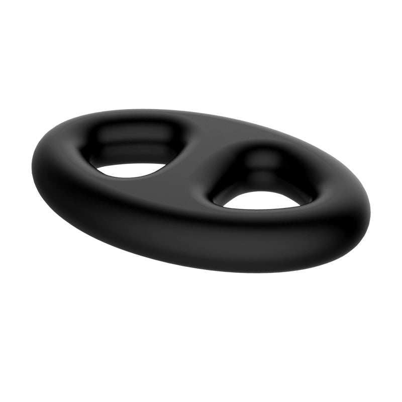 CRAZY BULL Oval Cock & Ball Ring - Black Cock & Ball Ring-BI-210184