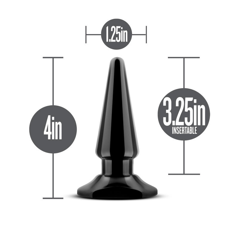 Anal Adventures Basic Vibrating Anal Pleaser - Black 10.1 cm Vibrating Butt Plug-BL-10605