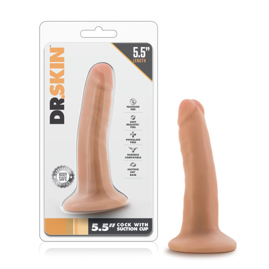 Dr. Skin 5.5 Cock with Suction Cup - Flesh 14 cm (5.5) Dong-BL-14503