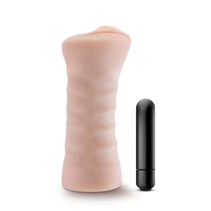 M for Men - Rain - Flesh Vibrating Vagina Stroker-BL-73513