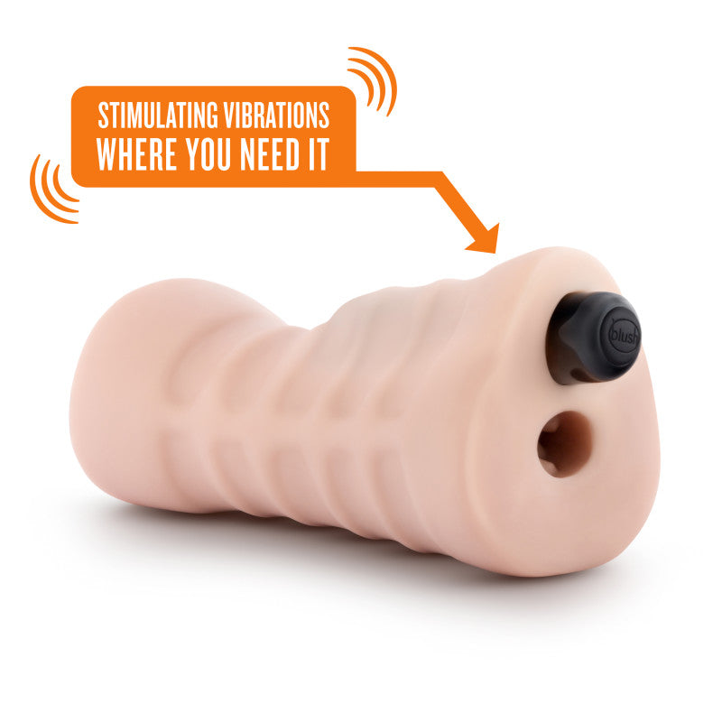 M for Men - Rain - Flesh Vibrating Vagina Stroker-BL-73513