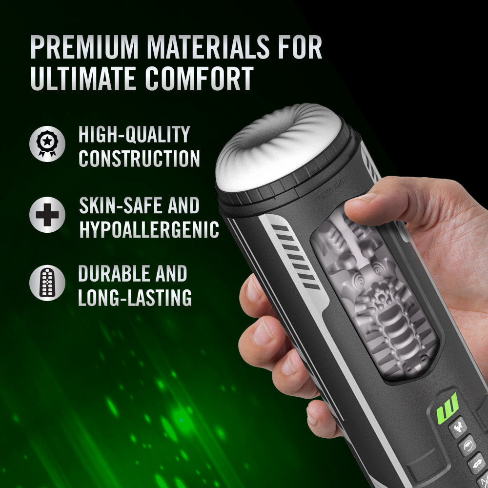 M For Men - Master Blaster - USB Rechargeable Vibrating & Sucking Auto Stroker - BL-85605