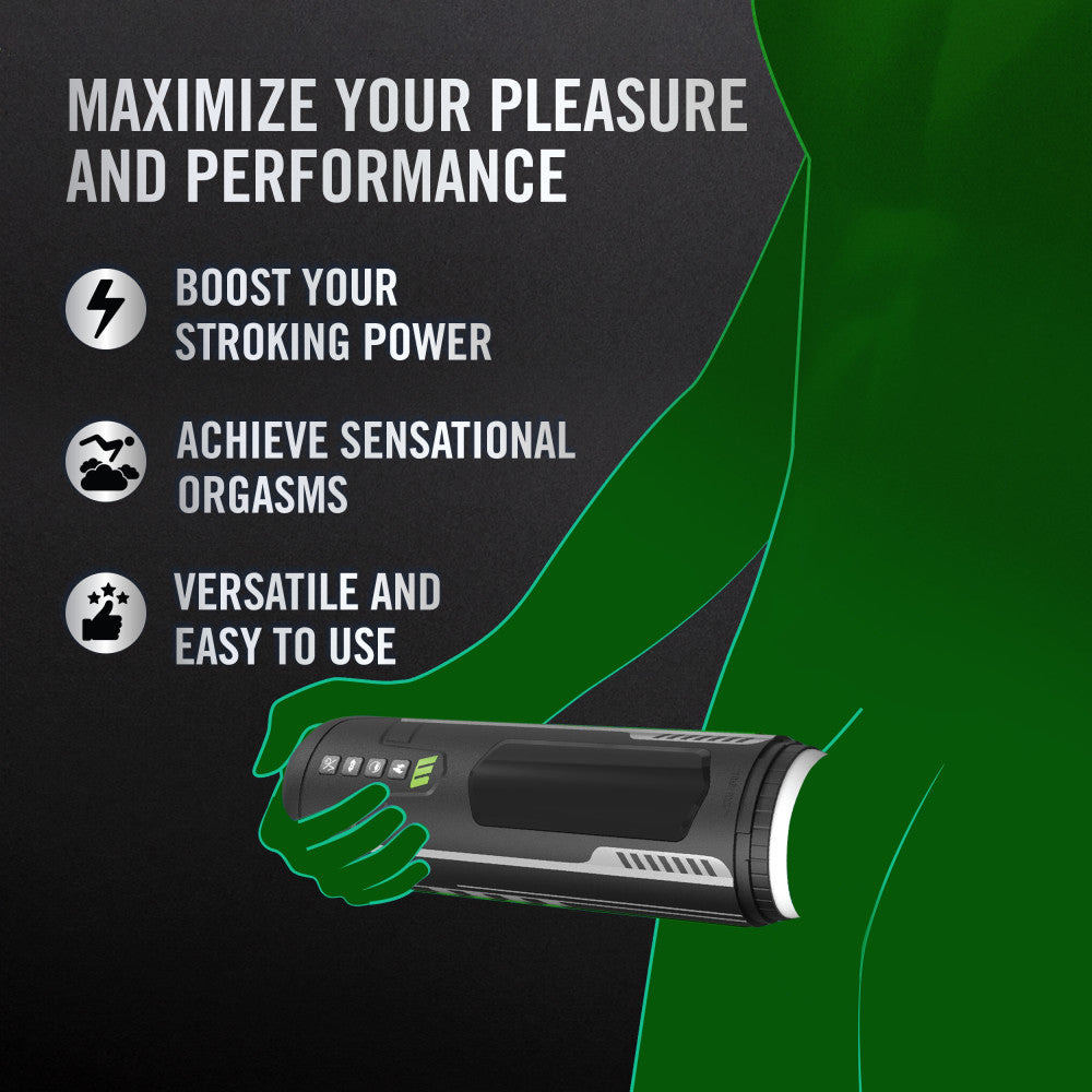 M For Men - Master Blaster - USB Rechargeable Vibrating & Sucking Auto Stroker - BL-85605