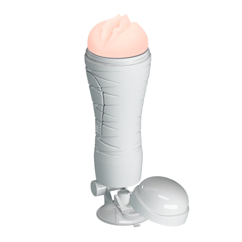 CRAZY BULL Flora Stroker - Flesh Squeezable Vagina Stroker with Suction Base-BM-00900T48N