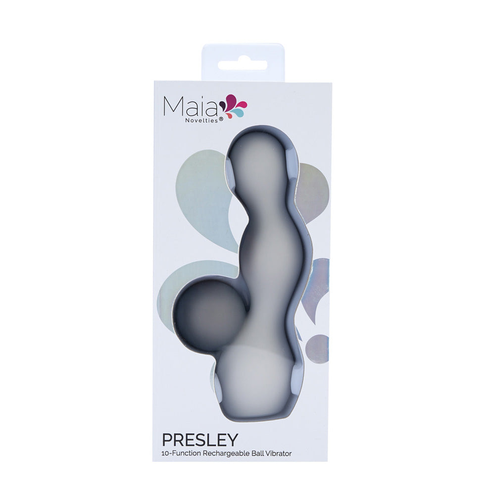 Maia PRESLEY - Grey 15.2 cm USB Rechargeable Rabbit Vibrator - BO-25-32-GB
