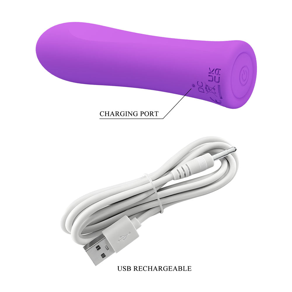 Party Up GARY Bullet - Purple - Purple 10.2 cm USB Rechargeable Bullet-BW-500018-2-PU