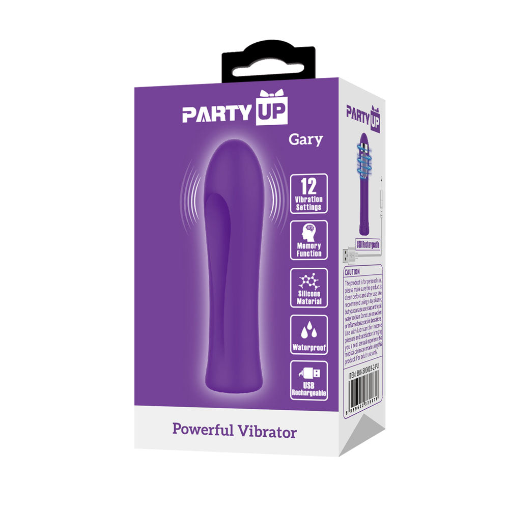 Party Up GARY Bullet - Purple - Purple 10.2 cm USB Rechargeable Bullet-BW-500018-2-PU
