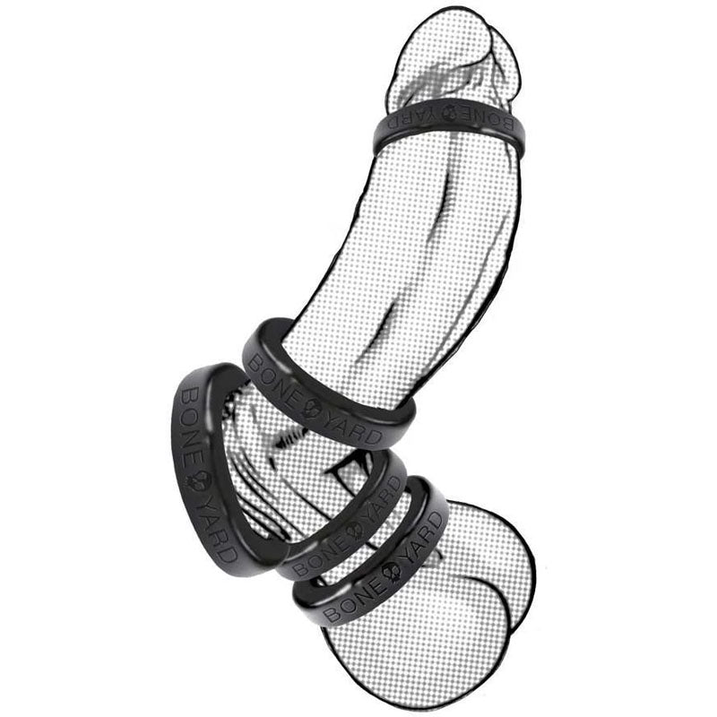 Boneyard Silicone Ring 50mm - Black 50 mm Cock Ring-BY0150