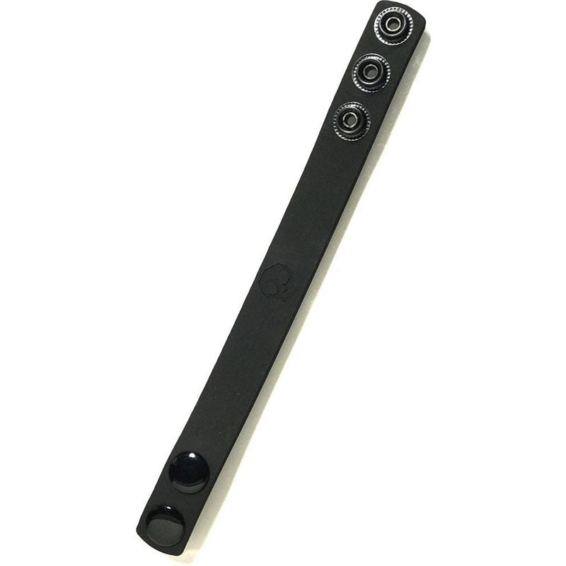 Boneyard Silicone Cock Strap Black - Black 3-Snap Adjustable Cock Ring-BY0300