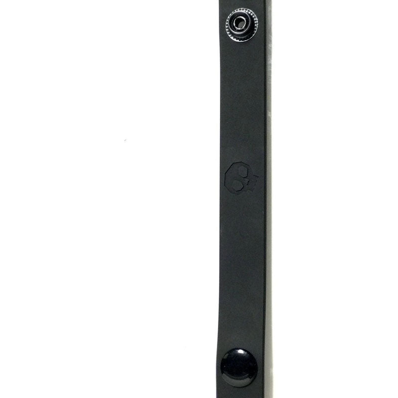 Boneyard Silicone Cock Strap Black - Black 3-Snap Adjustable Cock Ring-BY0300