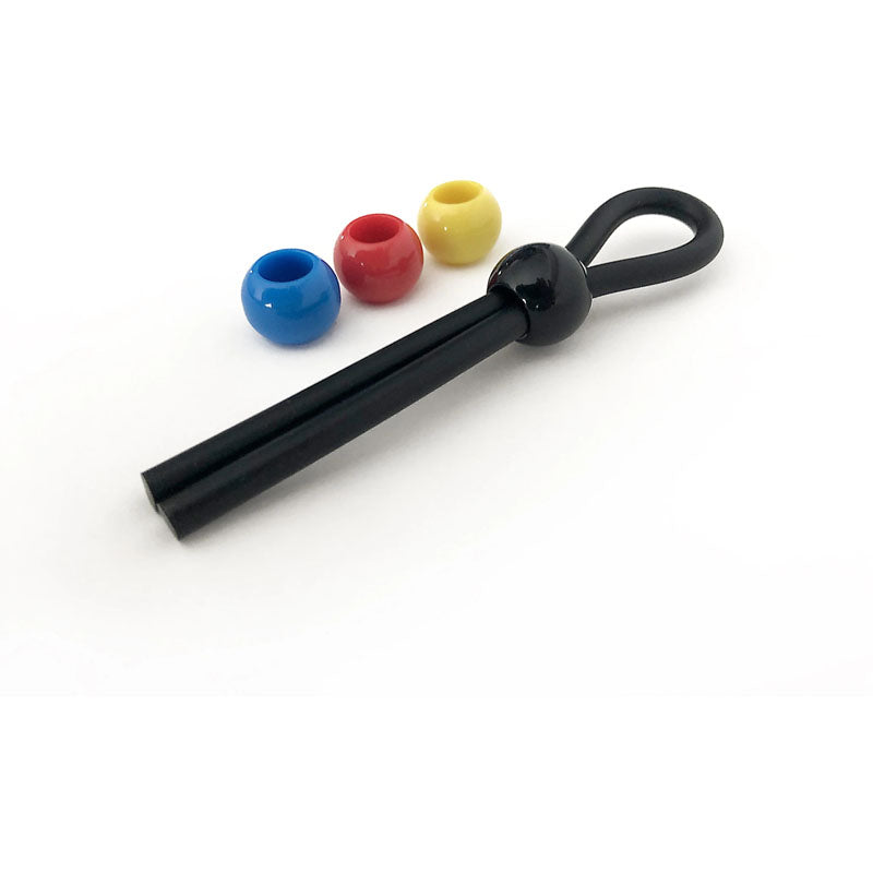Boneyard Cock Leash Single - Black Adjustable Cock Lasso Ring-BY0465