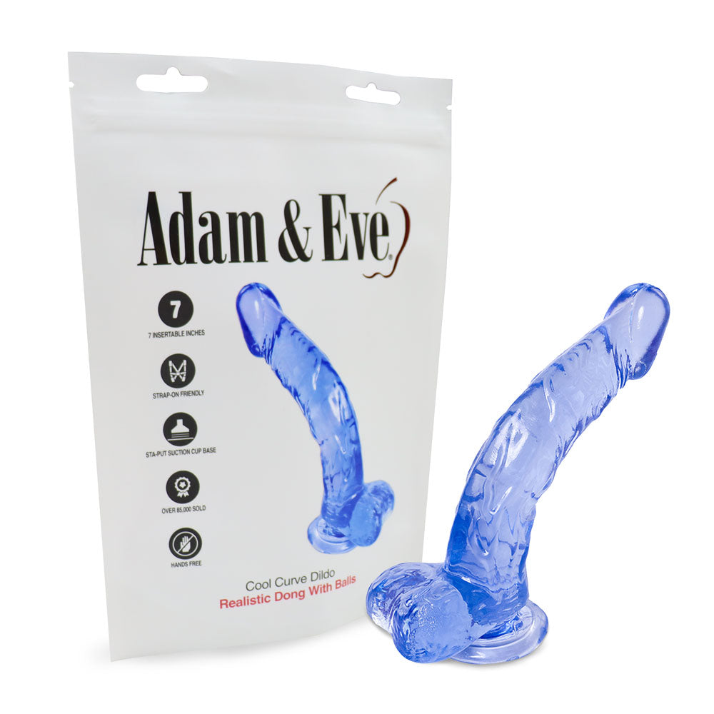Adam & Eve Cool Curve Jelly Dong - Clear 21.6 cm Dong-C854 4000