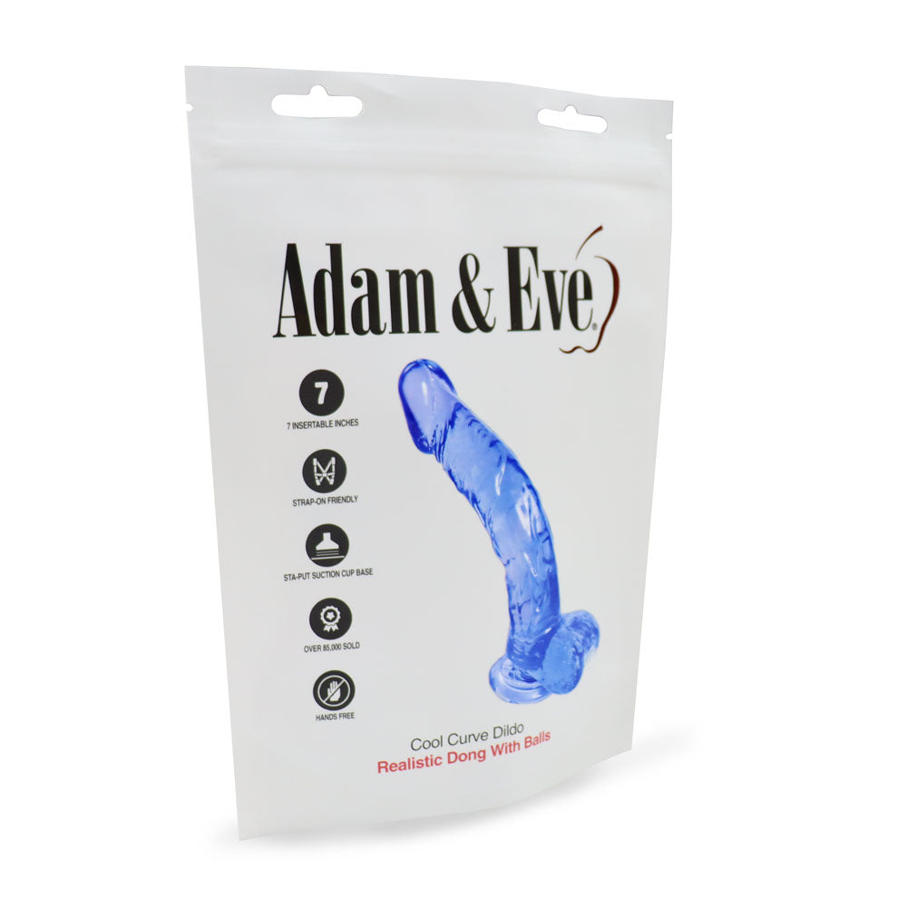 Adam & Eve Cool Curve Jelly Dong - Clear 21.6 cm Dong-C854 4000