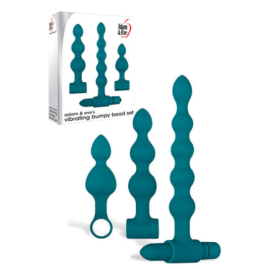 Adam & Eve Vibrating Bumpy Bead Set - Green Vibrating Anal Bead Set-C939 4600