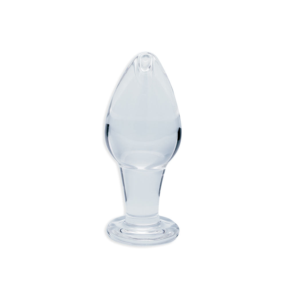 Clarity - Utopian Bud - Clear 8.9 cm Glass Butt Plug-CLA-12