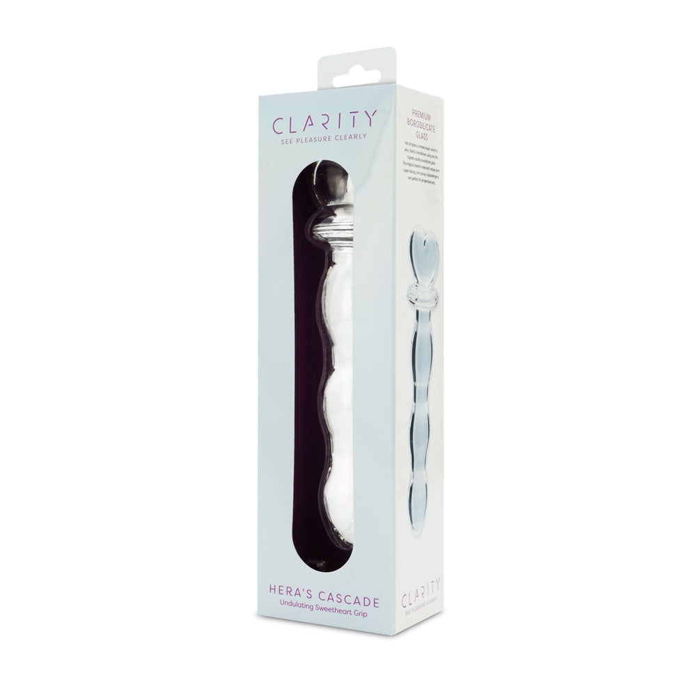 Clarity - Heras Cascade - Clear 15 cm Glass Dildo-CLA-22