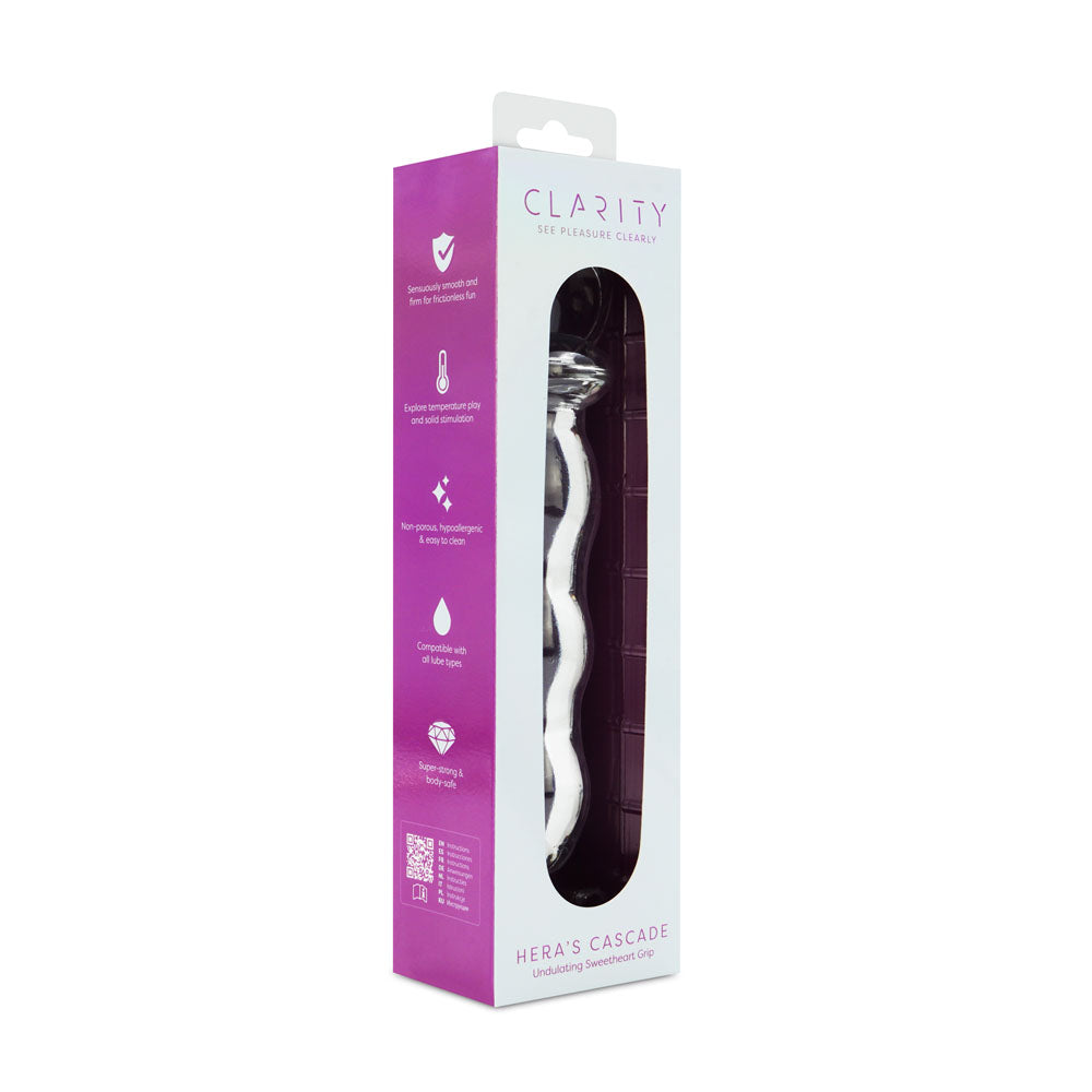 Clarity - Heras Cascade - Clear 15 cm Glass Dildo-CLA-22