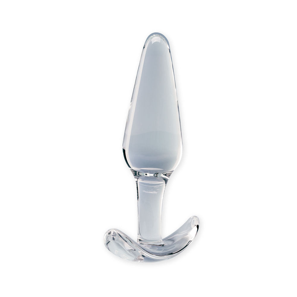 Clarity - Utopian Floret - Clear 11 cm Glass Butt Plug-CLA-25