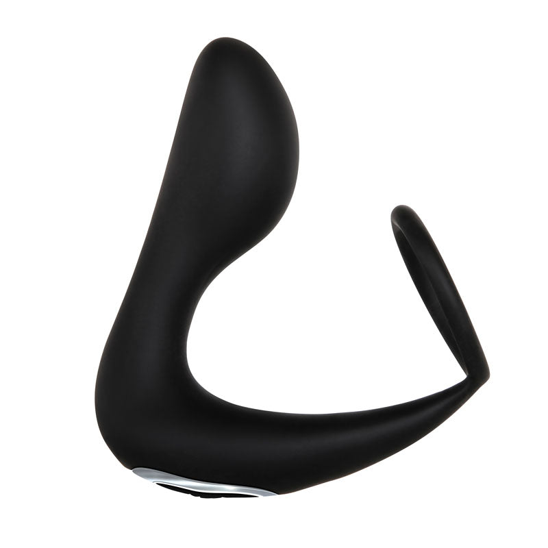 Adam & Eve Adams Rechargeable Prostate Pleaser & C-Ring - Black USB Rechargeable Anal Plug with Cock Ring-E196 8000