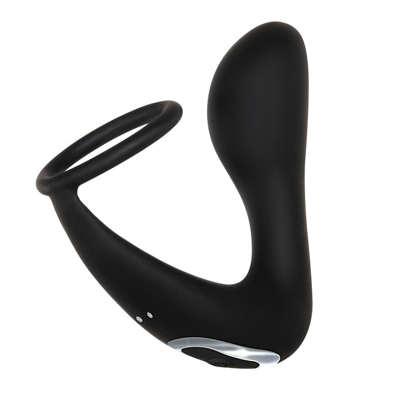 Adam & Eve Adams Rechargeable Prostate Pleaser & C-Ring - Black USB Rechargeable Anal Plug with Cock Ring-E196 8000