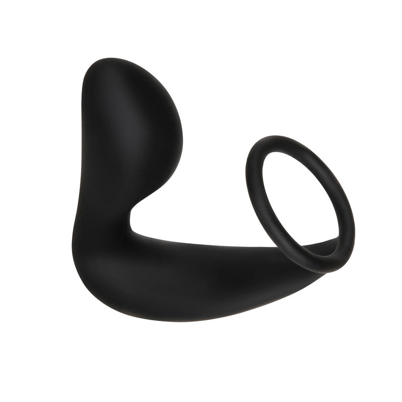 Adam & Eve Adams Rechargeable Prostate Pleaser & C-Ring - Black USB Rechargeable Anal Plug with Cock Ring-E196 8000