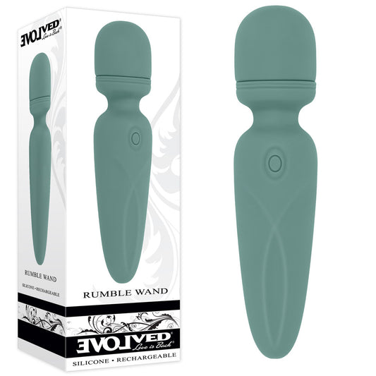 Evolved RUMBLE WAND - Olive Greeb 13.4 USB Rechargeable Mini Massage Wand-EN-RS-6848-2