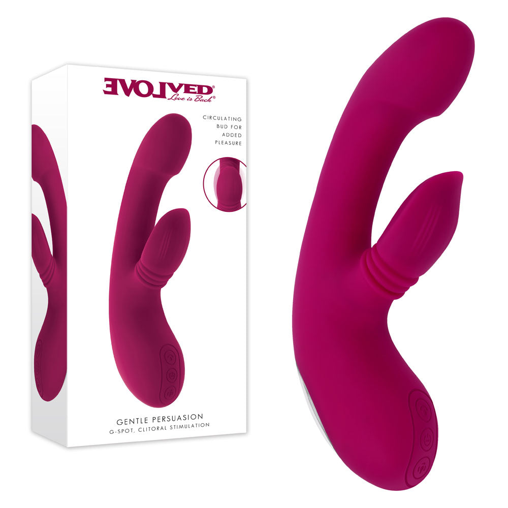 Evolved GENTLE PERSUASION - Pink 20 cm USB Rechargeable Rabbit Vibrator - EN-RS-7173-2
