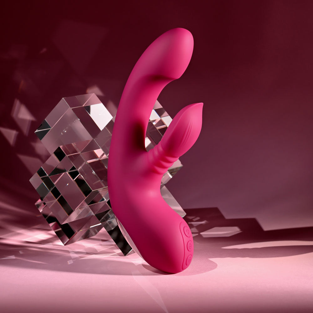 Evolved GENTLE PERSUASION - Pink 20 cm USB Rechargeable Rabbit Vibrator - EN-RS-7173-2