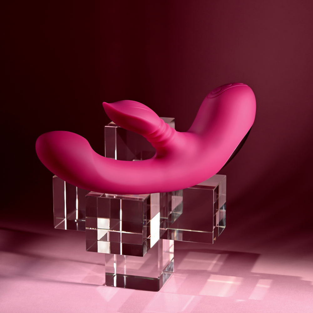 Evolved GENTLE PERSUASION - Pink 20 cm USB Rechargeable Rabbit Vibrator - EN-RS-7173-2