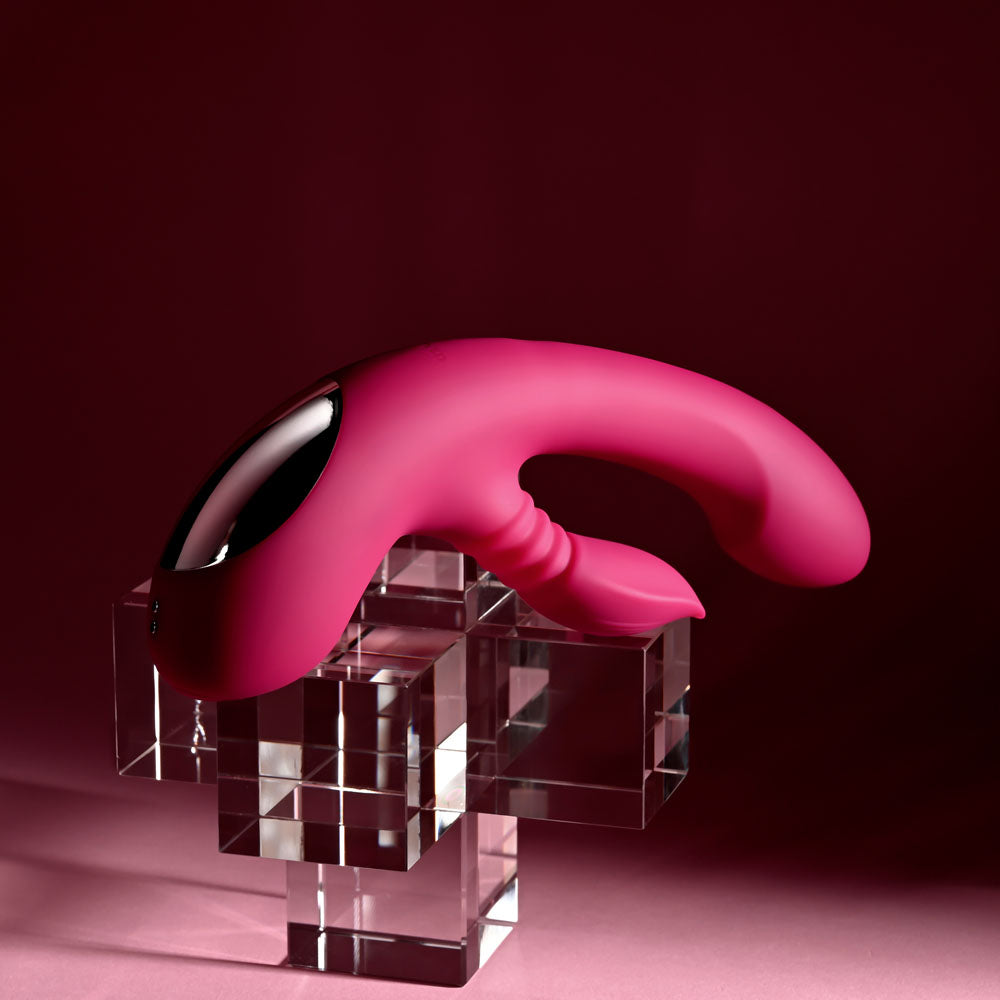 Evolved GENTLE PERSUASION - Pink 20 cm USB Rechargeable Rabbit Vibrator - EN-RS-7173-2