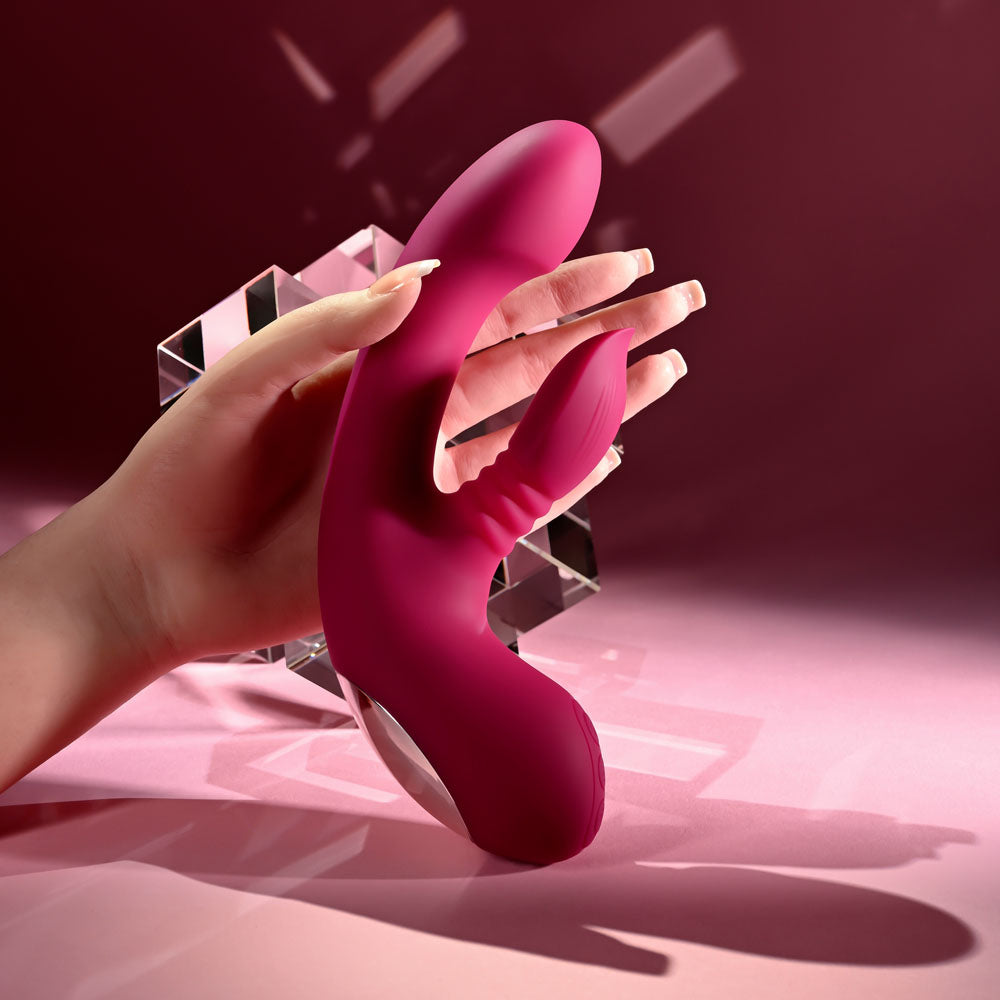 Evolved GENTLE PERSUASION - Pink 20 cm USB Rechargeable Rabbit Vibrator - EN-RS-7173-2