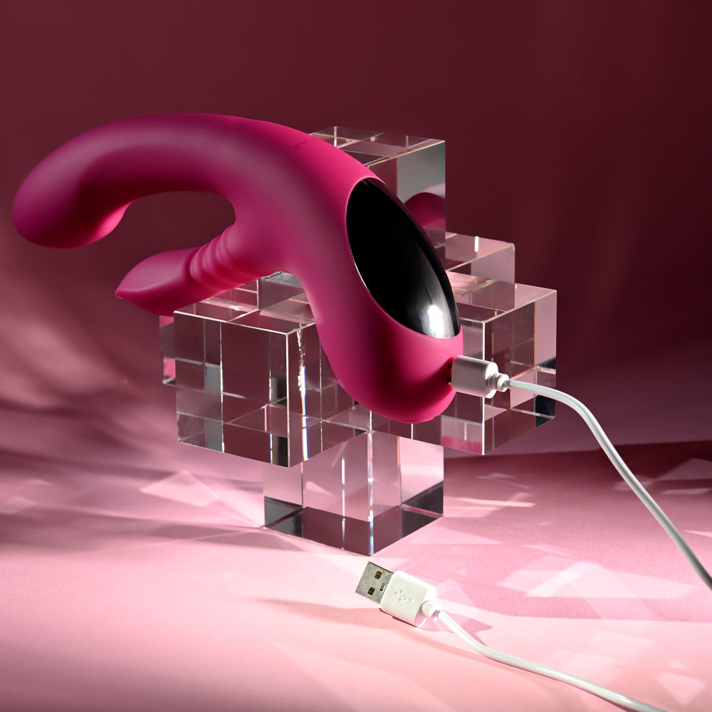 Evolved GENTLE PERSUASION - Pink 20 cm USB Rechargeable Rabbit Vibrator - EN-RS-7173-2