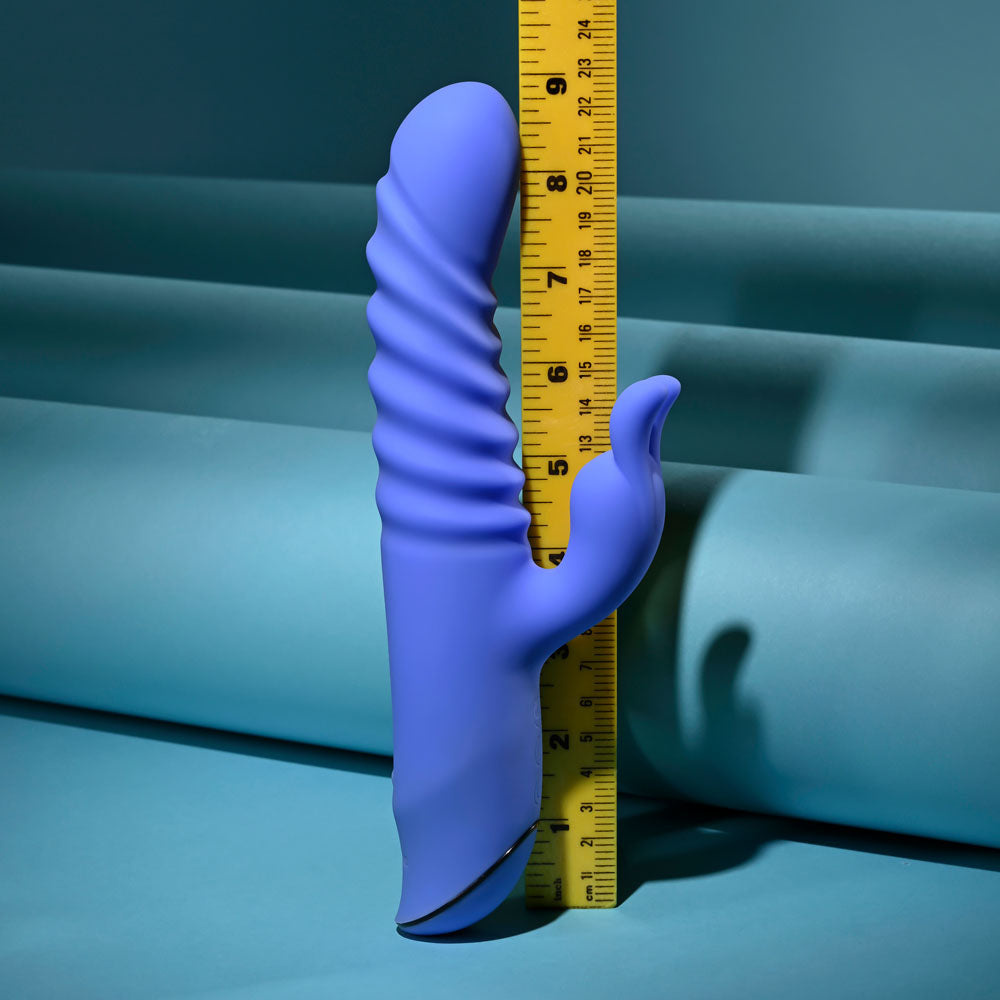 Evolved KNOCK KNOCK - Purple 22.9 cm USB Rechargeable Rabbit Vibrator with Flicking Head - EN-RS-7562-2