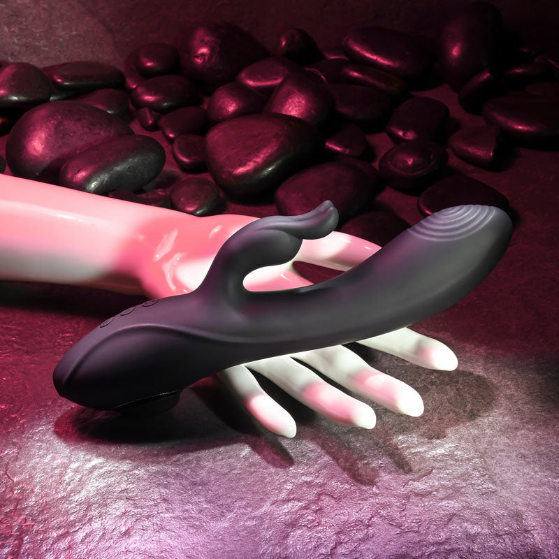 Evolved RABBIT HOLE - Black 21.2 cm USB Rechargeable Rabbit Vibrator-EN-RS-8805-2