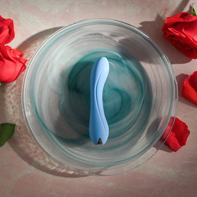 Evolved BLUE CRUSH - Blue 12 cm USB Rechargeable Mini Vibrator-EN-RS-9482-2