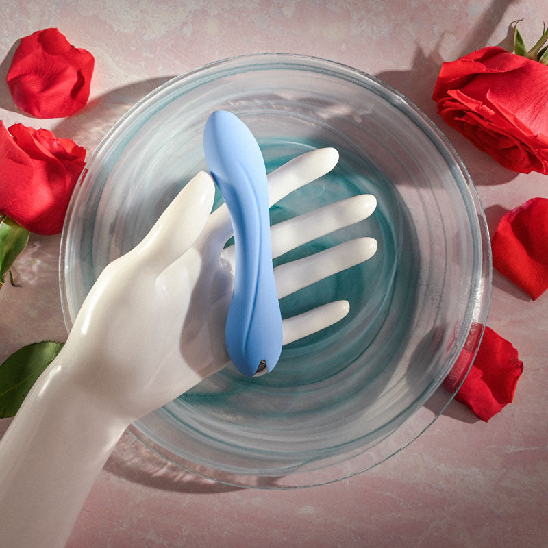 Evolved BLUE CRUSH - Blue 12 cm USB Rechargeable Mini Vibrator-EN-RS-9482-2