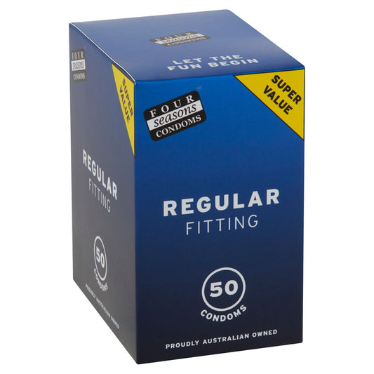 Four Seasons Regular Condoms - Regular Fit Lubricated Condoms - 50 Pack-FOR145