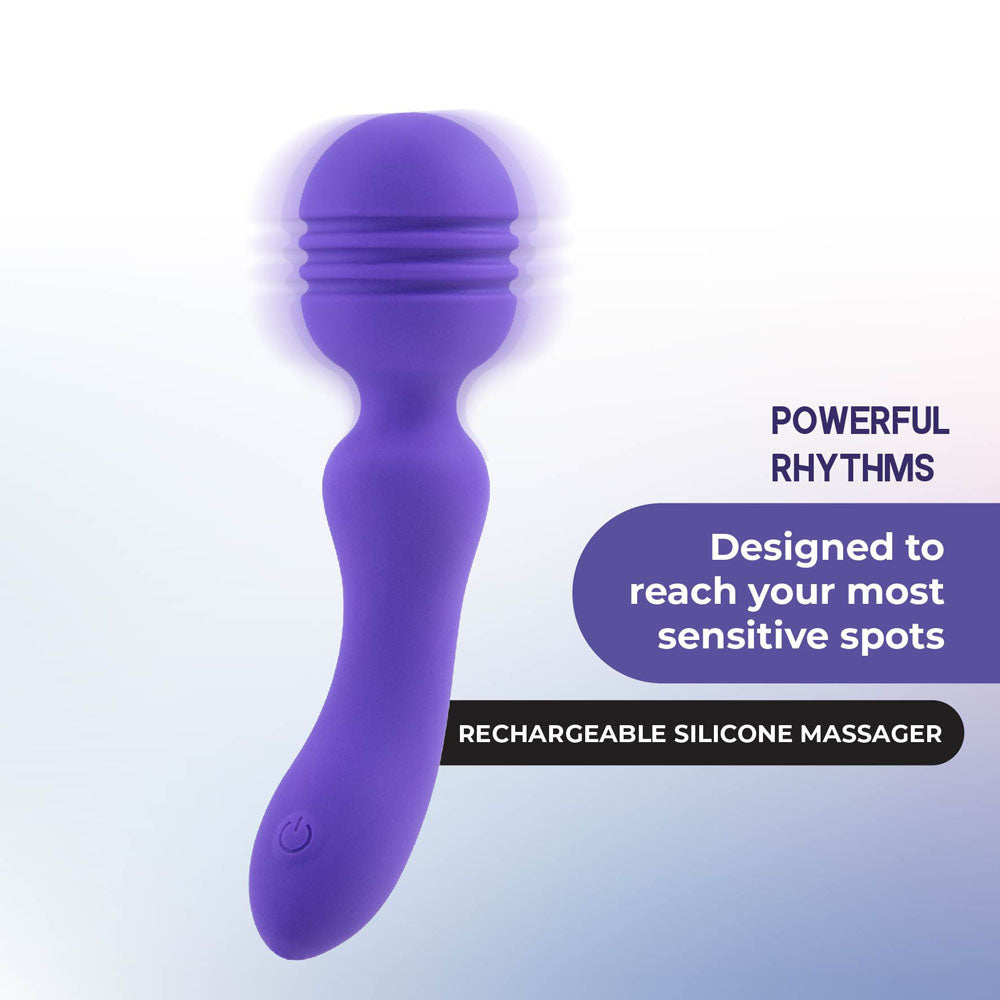 Xciter - Purple - Purple 16.5 cm USB Rechargeable Massage Wand-FPBQ048A00-022