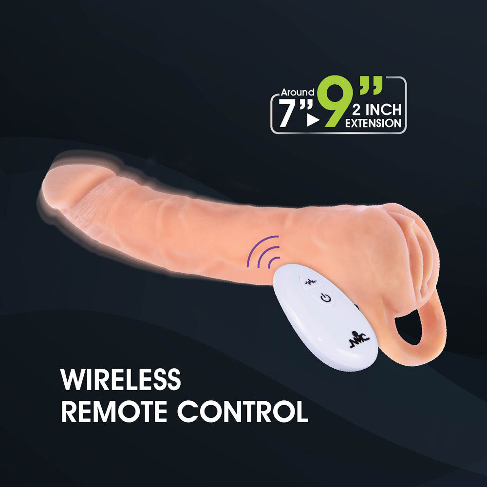 Extendor+ - Flesh 2 Inch Vibrating Penis Extender and Stroker-FVRQ046A00-001