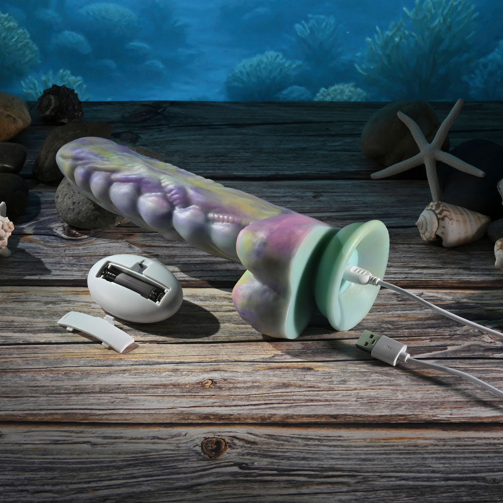 Gender X MONSTERS BALL - USB Rechargeable Vibrating and Thrusting Fantasy Dildo with Wireless Remote - GX-RD-7487-2