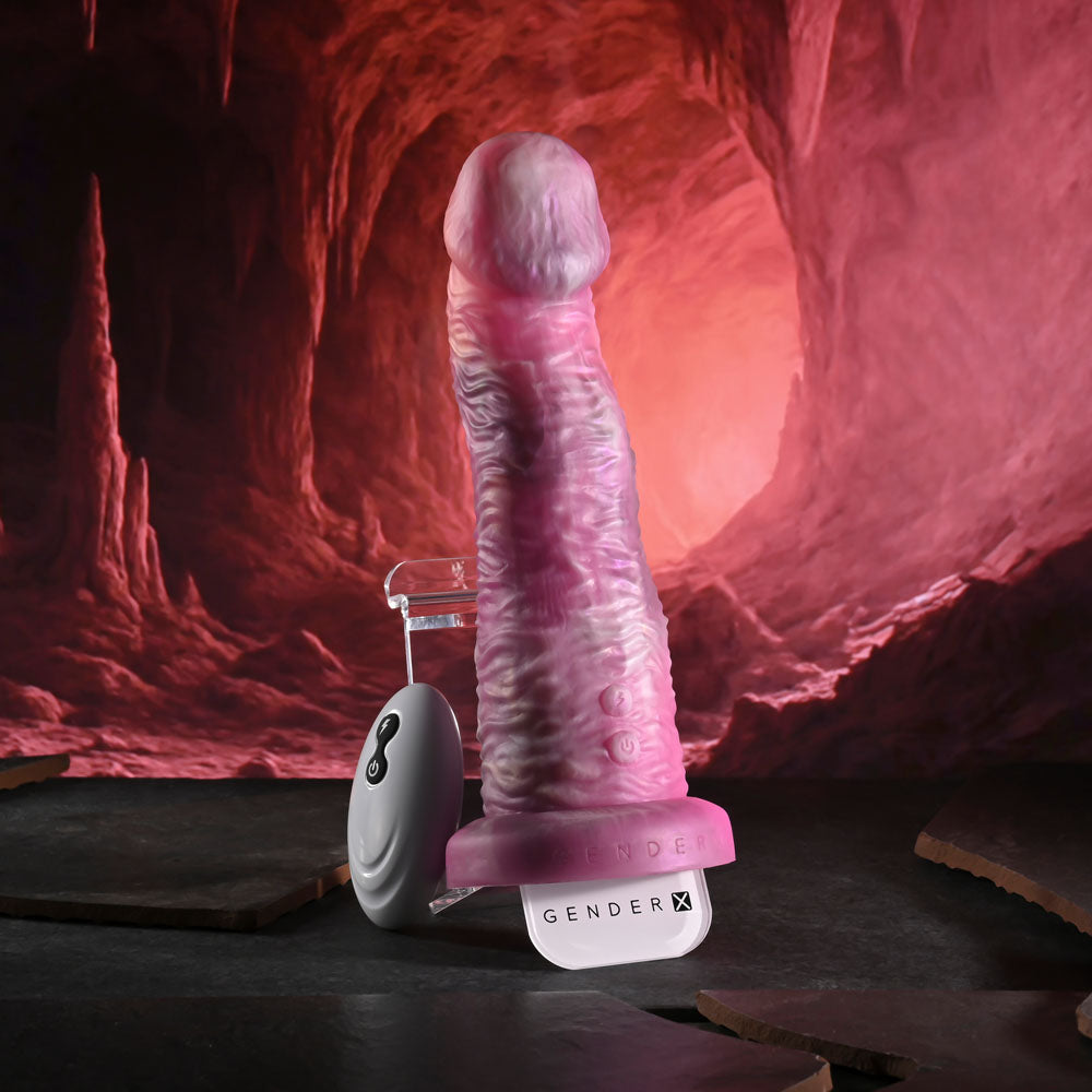 Gender X WHIMSICAL - Pink USB Rechargeable Vibrating Fantasy Dildo with Wireless Remote - GX-RD-7517-2