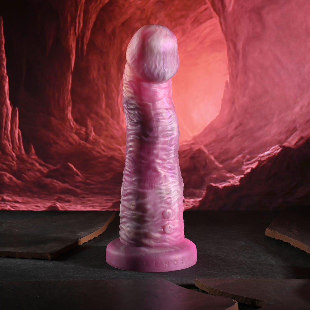 Gender X WHIMSICAL - Pink USB Rechargeable Vibrating Fantasy Dildo with Wireless Remote - GX-RD-7517-2