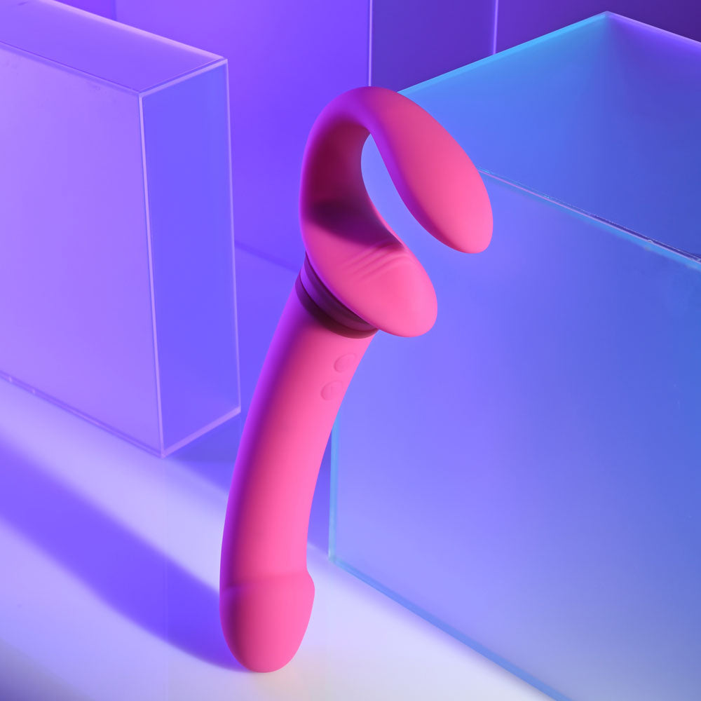 Gender X SHARING IS CARING - Pink 21.9 cm USB Rechargeable Strapless Strap-On-GX-RS-3748-2