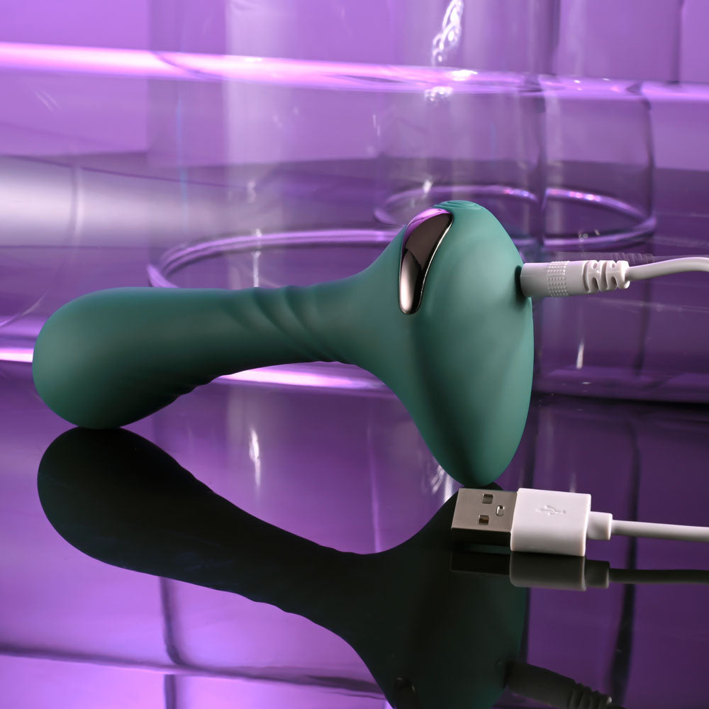 Gender X GOES ANYWHERE - Green 12.4 cm USB Rechargeable Vibrator-GX-RS-5018-2